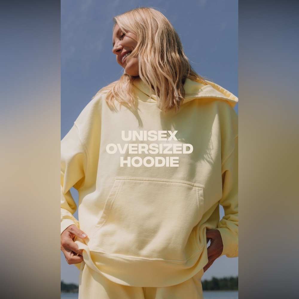 Daily Drills Yellow Oversized Hoodie